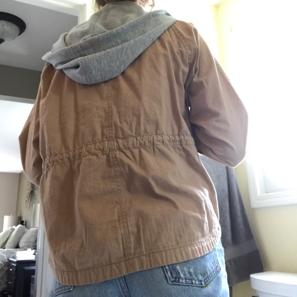 Forever 21 tan and grey layered jacket - Picture 4 of 4